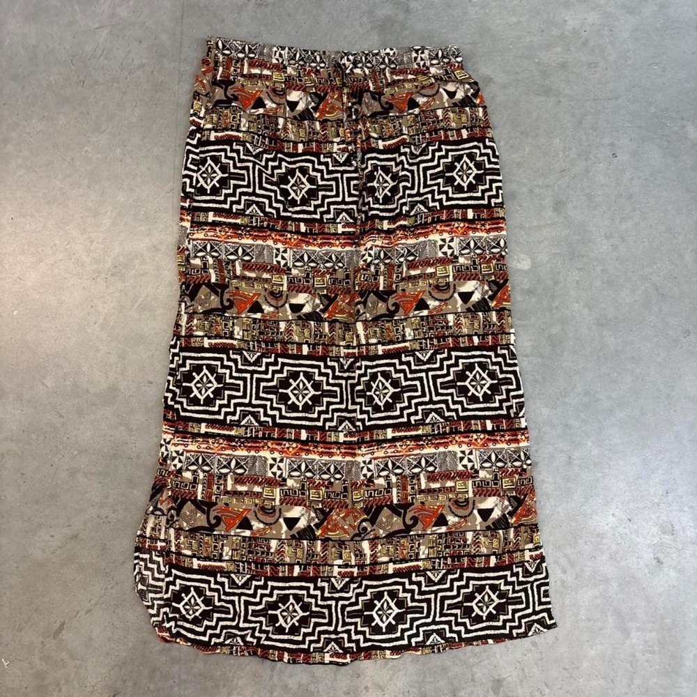 Multicoloured maxi skirt with elastic waistband